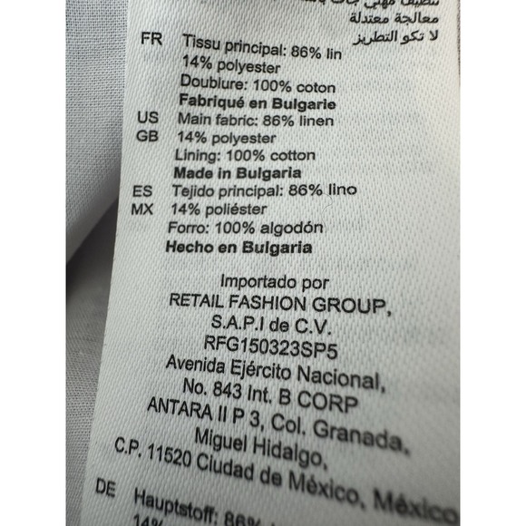 Sandro Midi Skirt Womens Size‎ 34 Linen Blend Ruffle Cóctel Designer Lined New - Picture 8 of 16